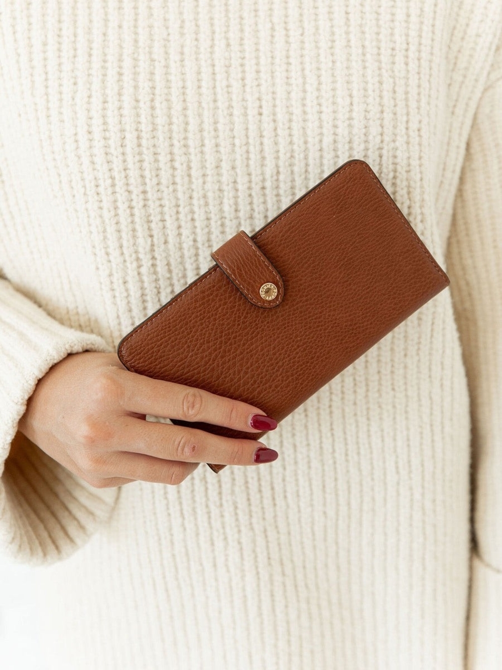 Poppy And Peonies Go Anywhere Wallet Chestnut - NWT